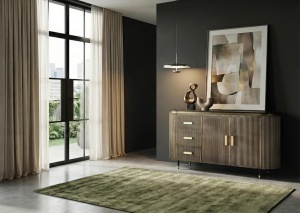 BUFET LIVING, 150CM, LEMN MASIV DE MANGO, CULOARE BRONZ/NEGRU, ARTIM GROUP SELECTION - Img 2
