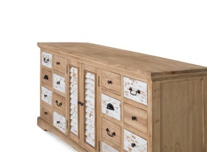 BUFET LIVING DIN LEMN 160CM, COD 2352, LEMN DE MINDI SI METAL, ARTIM GROUP SELECTION - Img 4