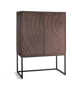 BUFET LIVING SUNSET 85CM, DIN LEMN DE MANGO SI METAL, CULOARE NUC INCHIS, STIL MODERN, ARTIM GROUP SELECTION