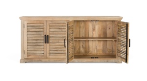 BUFET LIVING VENETIA 200CM, REALIZAT DIN LEMN DE MANGO, CULOARE NATUR, STIL RUSTIC CONTEMPORAN, GINER Y COLOMER - Img 4