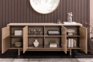 BUFET SAVOY 180CM, 3D, REALIZAT DIN MDF SI PLACA CERAMICA, CULOARE CREM, ARTIM GROUP SELECTION - Img 6