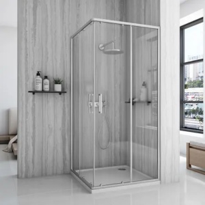CABINA DE DUS CITY 90X90, NICKEL BRUSH, FARA CADITA