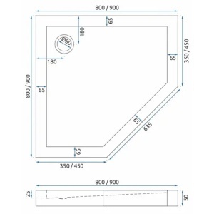 CABINA DE DUS DIAMOND 80X80, NEGRU MAT, CU CADITA DIAMOND ALBA, CALITATE SUPERIOARA - Img 8