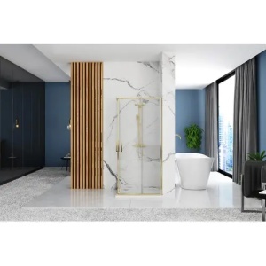 CABINA DE DUS PUNTO, 80X100, GOLD, CU CADITA SAVOY NEAGRA, CALITATE SUPERIOARA - Img 4