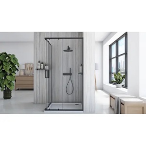 CABINA DE DUS PUNTO, NEAGRA, 80X100, CU CADITA SAVOY NEAGRA, CALITATE SUPERIOARA - Img 4