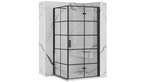 CABINA DE DUS REA MOLIER, PLIABILA, 110x90CM, NEGRU, DIN STICLA, CALITATE SUPERIOARA