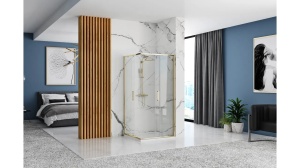 CABINA DE DUS REA PUNTO, CULISANTA, 80x100CM, AURIU PERIAT, DIN STICLA, CALITATE SUPERIOARA - Img 5