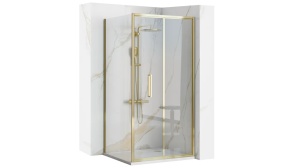 CABINA DE DUS REA RAPID FOLD, PLIABILA, 100x90 CM, AURIU, DIN STICLA, CALITATE SUPERIOARA