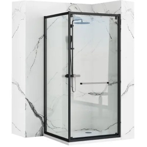 CABINA DE DUS SPACE IN 90X90, CU CADITA SAVOY NEAGRA, CALITATE SUPERIOARA
