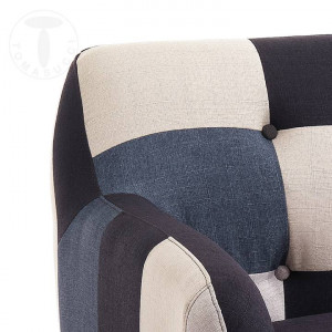 CANAPEA 2 LOCURI, ELEGANTA ,GIALOS , COD 3365, STIL MODERN, REALIZATA DIN LEMN SI STOFA - Img 2