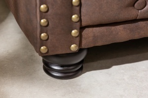 CANAPEA 3 LOCURI, CHESTERFIELD II 210CM, CULOARE MARO, DESIGN VINTAGE, ARTIM GROUP SELECTION - Img 9