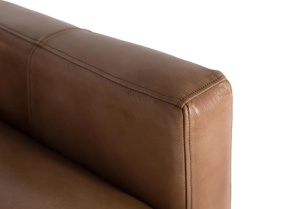 CANAPEA 3 LOCURI FUREX 220CM, REALIZATA DIN PIELE NATURALA, CULOARE CAMEL, GINER Y COLOMER - Img 4