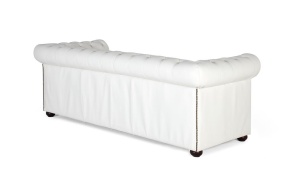 CANAPEA CHESTERFIELD 200CM, ARTIM 1761, DIN LEMN SI PIELE, CULOARE ALBA, ARTIM GROUP SELECTION - Img 3