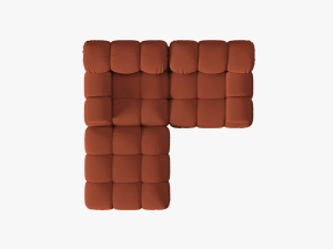 CANAPEA/COLTAR MODULAR BELLIS, 3 LOCURI, 188 CM, SCORTISOARA 44, TAPITERIE DIN CATIFEA 3D, DESIGN DEOSEBIT - Img 2
