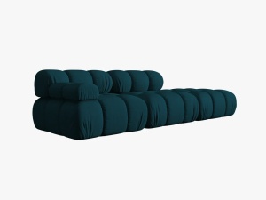 CANAPEA/COLTAR MODULAR BELLIS DREAPTA, 3 LOCURI, 282 CM, BLEUMARIN 87, TAPITERIE DIN CATIFEA 3D, DESIGN DEOSEBIT - Img 4
