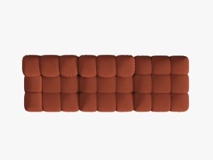 CANAPEA/COLTAR MODULAR BELLIS DREAPTA, 3 LOCURI, 282 CM, SCORTISORA 44, TAPITERIE DIN CATIFEA 3D, DESIGN DEOSEBIT - Img 3