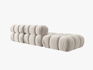 CANAPEA/COLTAR MODULAR BELLIS STANGA, 3 LOCURI, 282 CM, BEJ DESCHIS 21, TAPITERIE DIN CATIFEA, DESIGN DEOSEBIT - Img 5
