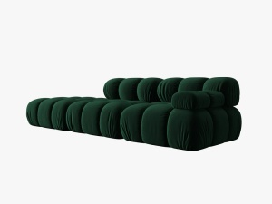 CANAPEA/COLTAR MODULAR BELLIS STANGA, 3 LOCURI, 282 CM, VERDE 38, TAPITERIE DIN CATIFEA, DESIGN DEOSEBIT - Img 5