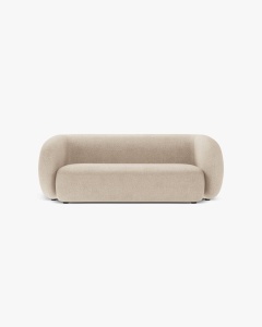 CANAPEA CU 2 LOCURI KATE, BEJ, 183X99 CM, TAPITAT CU TAPITERIE DIN TEXTIL BOUCLE BALOO, MICADONI - Img 2