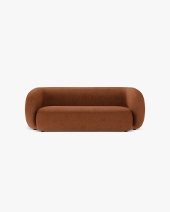 CANAPEA CU 2 LOCURI KATE, CARAMIZIU, 183X99 CM, TAPITAT CU TAPITERIE DIN TEXTIL BOUCLE BALOO, MICADONI