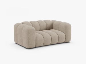 CANAPEA CU 2 LOCURI LUPIN 170, BEJ INCHIS, CU TAPITERIE DIN TEXTIL CHENILLE EDEN, MICADONI - Img 2