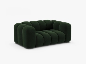CANAPEA CU 2 LOCURI LUPIN 170, VERDE SMARALD, CU TAPITERIE DIN CATIFEA VENUS, BALOO MICADONI - Img 2