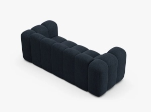 CANAPEA CU 2 LOCURI LUPIN 198, ALBASTRU MARIN, CU TAPITERIE DIN TEXTIL BOUCE BALOO, MICADONI - Img 3