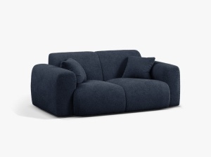 CANAPEA CU 2 LOCURI, MOLINO, 170 CM, ALBASTRU INCHIS, CU TAPITERIE DIN TEXTIL BOUCLE BALOO, MICADONI - Img 2