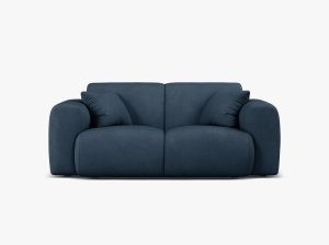 CANAPEA CU 2 LOCURI, MOLINO, 170 CM, ALBASTRU ROYAL, CU TAPITERIE DIN TEXTIL CHENILLE REBEL, MICADONI