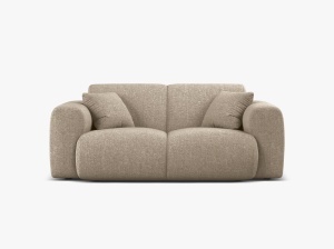 CANAPEA CU 2 LOCURI, MOLINO, 170 CM, BEJ INCHIS, CU TAPITERIE DIN TEXTIL CHENILLE EDEN, MICADONI