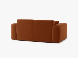 CANAPEA CU 2 LOCURI, MOLINO, 170 CM, CARAMIZIU, CU TAPITERIE DIN TEXTIL CATIFEA VELVET CASINO, MICADONI - Img 3