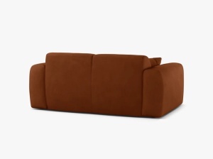 CANAPEA CU 2 LOCURI, MOLINO, 170 CM, PORTOCALIU, CU TAPITERIE DIN TEXTIL CHENILLE REBEL, MICADONI - Img 3