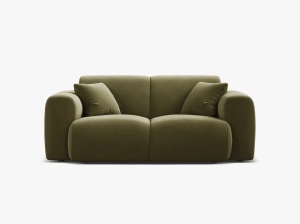CANAPEA CU 2 LOCURI, MOLINO, 170 CM, VERDE DESCHIS, CU TAPITERIE DIN TEXTIL CATIFEA VELVET CASINO, MICADONI