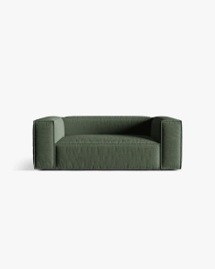CANAPEA CU 2 LOCURI, NURIA VERDE MUSCHI, 170X110 CM, TAPITAT CU TAPITERIE DIN TEXTIL STRUCTURAT LIBERTY, MICADONI