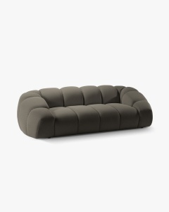 CANAPEA CU 3 LOCURI DIANA, GRI, 234X114 CM, TAPITAT CU TAPITERIE DIN TEXTIL 3D SONIC, MICADONI - Img 3