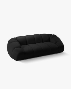CANAPEA CU 3 LOCURI DIANA, NEGRU, 234X114 CM, TAPITAT CU TAPITERIE DIN TEXTIL 3D SONIC, MICADONI - Img 3