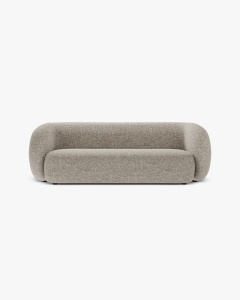 CANAPEA CU 3 LOCURI KATE, MELANJ BEJ, 213X99 CM, TAPITAT CU TAPITERIE DIN TEXTIL STRUCTURAT PUENTE, MICADONI