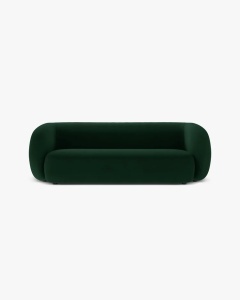 CANAPEA CU 3 LOCURI KATE, VERDE SMARALD, 213X99 CM, TAPITAT CU TAPITERIE DIN TEXTIL CATIFEA SALVADOR, MICADONI