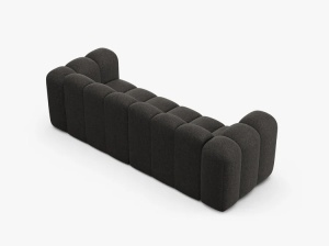 CANAPEA CU 3 LOCURI LUPIN 228, GRI INCHIS, CU TAPITERIE DIN TEXTIL CHENILLE EDEN, MICADONI - Img 3