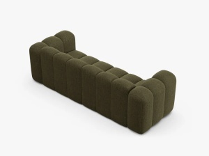 CANAPEA CU 3 LOCURI LUPIN 228, VERDE, CU TAPITERIE DIN TEXTIL CHENILLE EDEN, MICADONI - Img 3