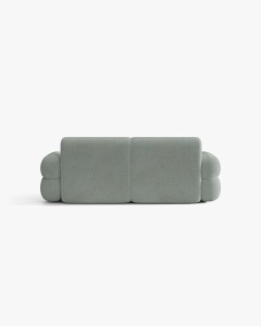 CANAPEA CU 3 LOCURI, NEO, ALBASTRU PAL, 220X100 CM, TAPITAT CU TAPITERIE DIN TEXTIL CHENILLE SILENCIO, MICADONI - Img 4