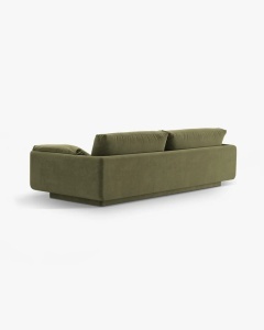 CANAPEA CU 3 LOCURI, TORINO, 220X103, VERDE DESCHIS, CU TAPITERIE DIN TEXTIL CATIFEA CASINO, MICADONI - Img 2
