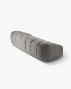 CANAPEA CU 4 LOCURI DIANA, GRI DESCHIS, 294X114 CM, TAPITAT CU TAPITERIE DIN TEXTIL STRUCTURAT BUBBLE, MICADONI - Img 3