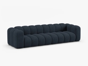 CANAPEA CU 4 LOCURI LUPIN 288, ALBASTRU MARIN, CU TAPITERIE DIN TEXTIL CHENILLE EDEN, MICADONI - Img 2