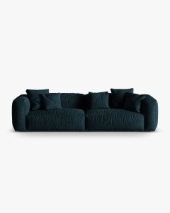 CANAPEA CU 4 LOCURI, MARTINA, ALBASTRU INCHIS, 320 CM, CU TAPITERIE DIN TEXTIL CATIFEA VOGUE, MICADONI