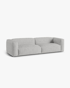 CANAPEA CU 4 LOCURI, MARTINA, ARGINTIU, 320 CM, CU TAPITERIE DIN TEXTIL BOUCLE MONET, MICADONI - Img 2