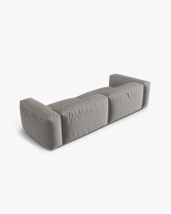 CANAPEA CU 4 LOCURI, MARTINA, GRI DESCHIS, 320 CM, CU TAPITERIE DIN TEXTIL STRUCTURAT BOSTON, MICADONI - Img 3