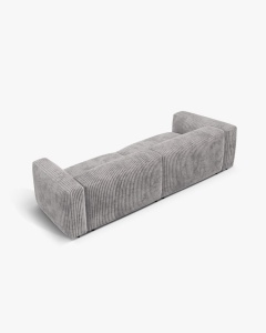 CANAPEA CU 4 LOCURI, MARTINA, GRI DESCHIS, 320 CM, CU TAPITERIE DIN TEXTIL CORDOI TILIA, MICADONI - Img 3