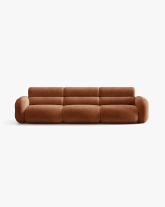 CANAPEA CU 4 LOCURI, NEO, CARAMIZIU, 305X100 CM, TAPITAT CU TAPITERIE DIN TEXTIL CHENILLE GOLD, MICADONI
