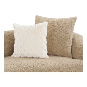 CANAPEA DALI CU 4 PERINI 302CM, DIN LEMN SI TEXTIL BOUCLE, CULOARE MARO DESCHIS, HOUSE NORDIC - Img 6